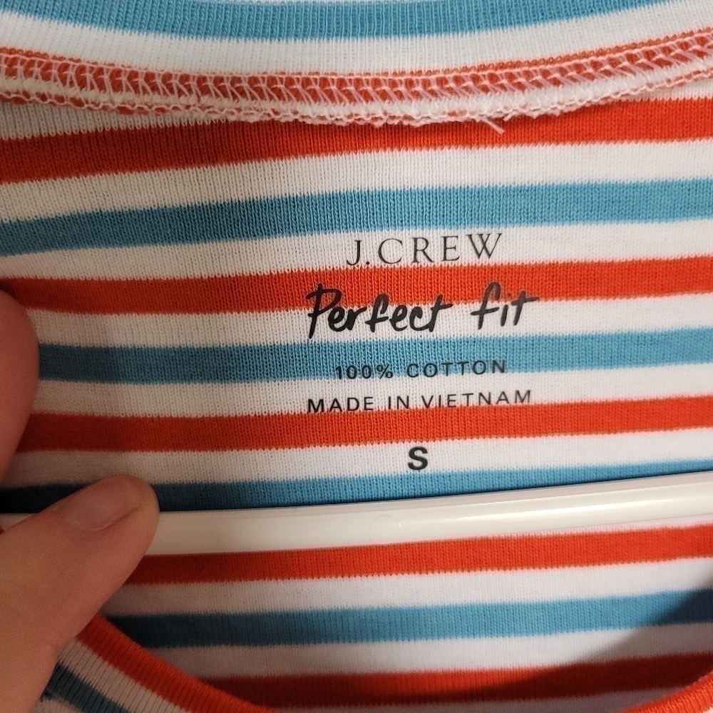 NWT J. Crew Striped Perfect Fit T-Shirt Size Small - Picture 7 of 7